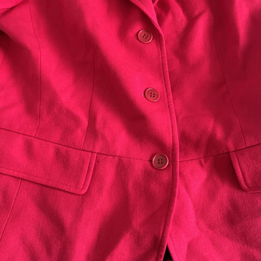 NEW Talbots Marzotto Blazer Size 8 Pink Black Velvet Lapel Pockets 99% Wool - Picture 13 of 14